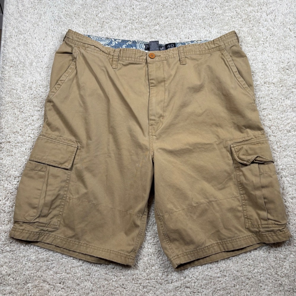 Colorado Mens Khaki Cargo Shorts Size 40 Tan Cotton Utility‎ Multi Pocket